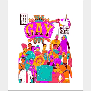 Ending HIV Big Gay Out - 20th Anniversary Posters and Art